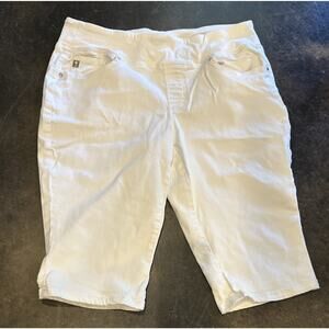 Belle By Kim Gravel Capri Pants White 14P Women’s Stretch